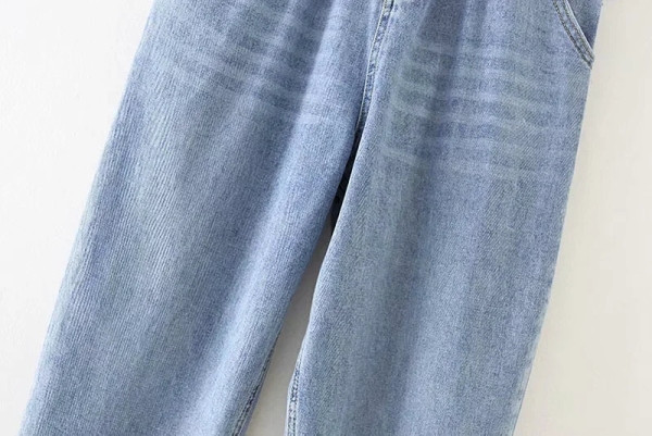 Casual τζιν με ψηλή μέση - φαρδύ μοντέλο