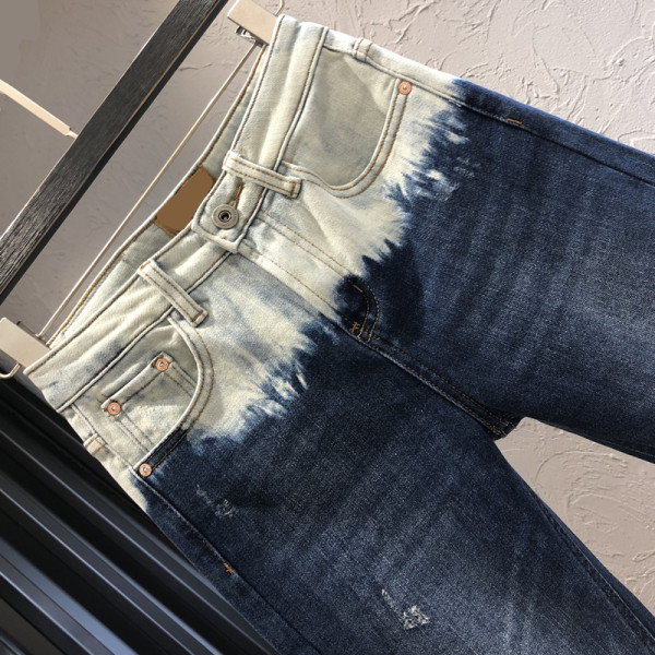 Naiste vabaaja teksad tasku ja kõrge vöökohaga - sillerdavad värvid