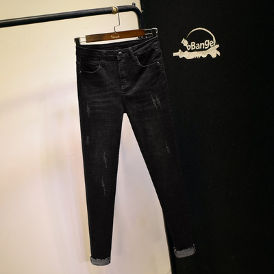 Rebenenud motiividega naiste teksapükste uus mudel - kõrge vöökoht