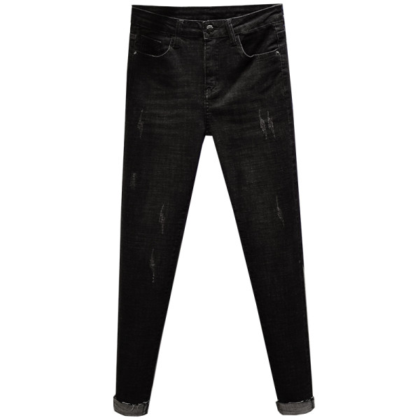 Rebenenud motiividega naiste teksapükste uus mudel - kõrge vöökoht