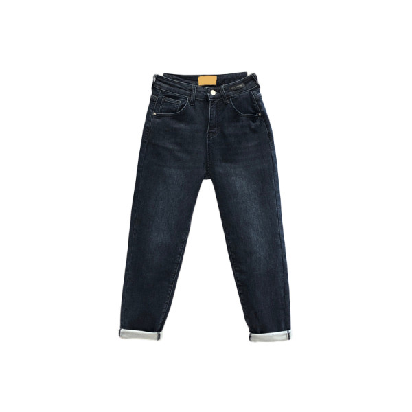 Γυναικείο τζιν κλασικό μοντέλο με τσέπες και ψηλή μέση