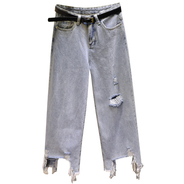 Moodsad naiste asümmeetrilised rebenenud motiividega teksad