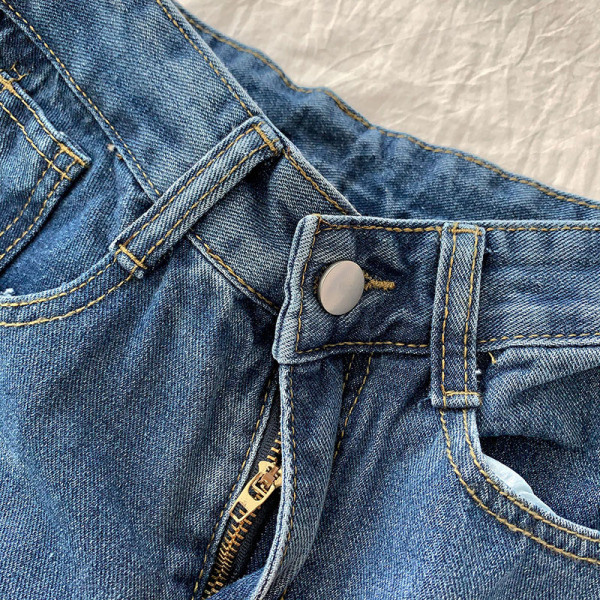 Γυναικεία φαρδιά τζιν με ψηλή μέση σε δύο χρώματα