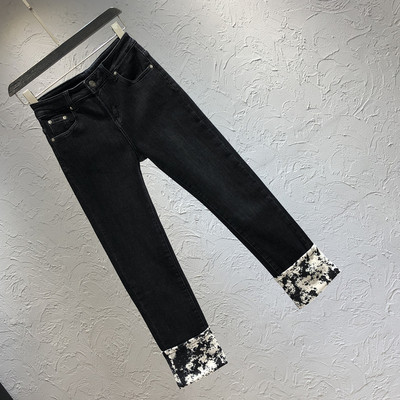 Blugi de dama cu buzunare si fermoar de culoare neagra