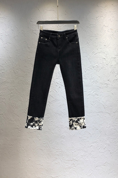 Blugi de dama cu buzunare si fermoar de culoare neagra