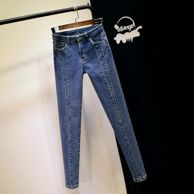 Casual γυναικείο τζιν λεπτό μοντέλο - ψηλή μέση