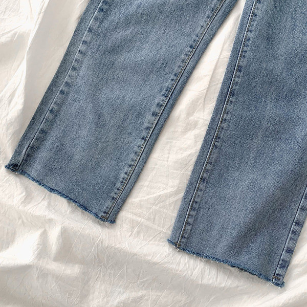 Naiste teksapüksid, kõrge vöökohaga tavaline mudel