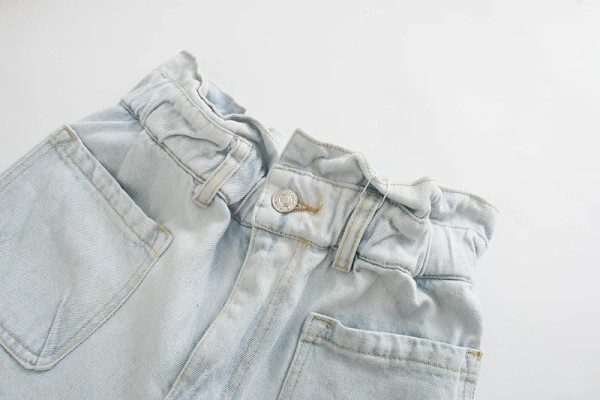 Moodsad naiste teksad taskute ja kõrge elastse vöökohaga