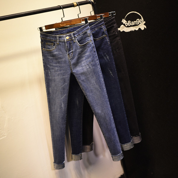 Naiste vabaaja teksad kõrge vöökohaga Slim mudel