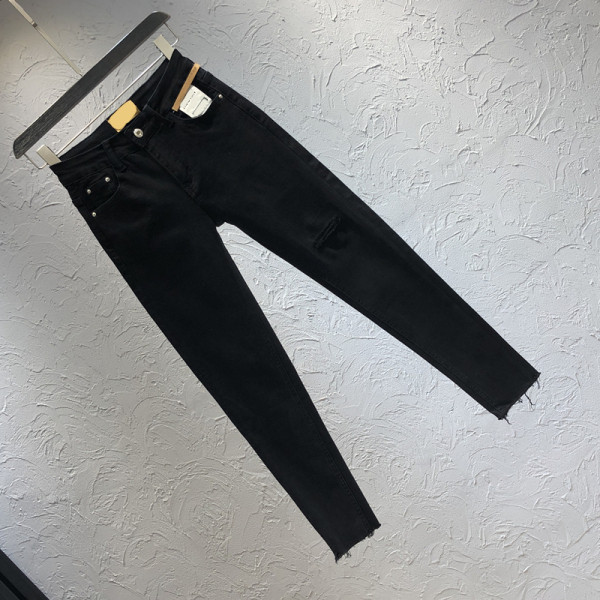 Дамски дънки - Slim модел в черен цвят 