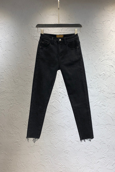 Γυναικεία τζιν με σκισμένο μοτίβο με τσέπη και ψηλή μέση