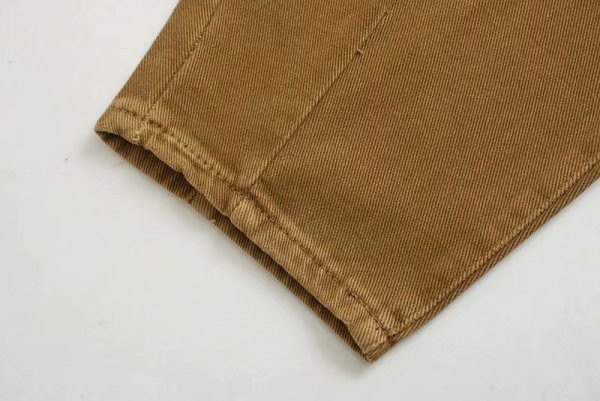 Blugi casual dama de culoare maro - model larg