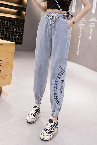 Vabaaja naiste pikad teksad, vöökohal paelad