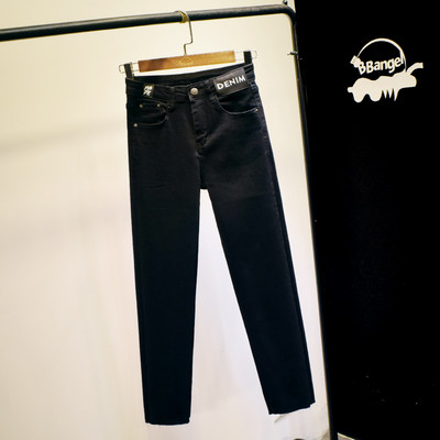 Дамски дънки с висока талия- прав модел