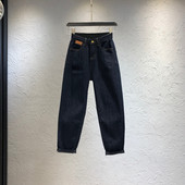 Нов модел черни дамски дънки с висока талия