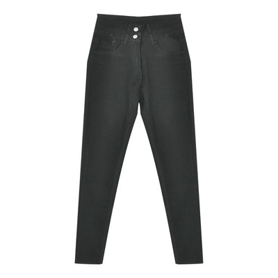 Casual γυναικεία τζιν με ψηλή μέση και κουμπιά