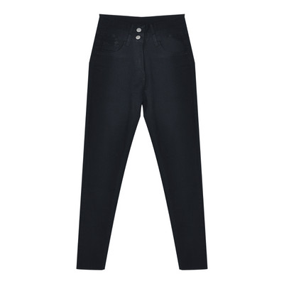 Casual γυναικεία τζιν με ψηλή μέση και κουμπιά