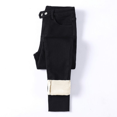 Naiste vabaaja teksad kõrge vöökoha ja mitmes värvitoonis taskuga