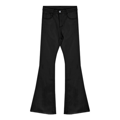 Дамски дънки тип чарлстон с висока талия