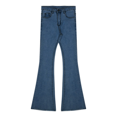 Дамски дънки тип чарлстон с висока талия