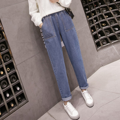 Γυναικεία  ελαστικά τζιν με κορδόνια - μεγάλα μεγέθη