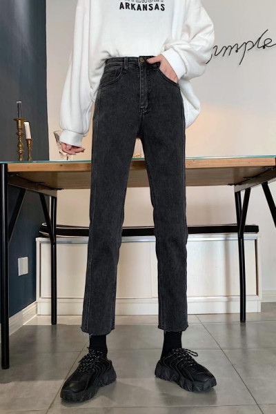 Blugi de primăvară de damă cu talie înaltă