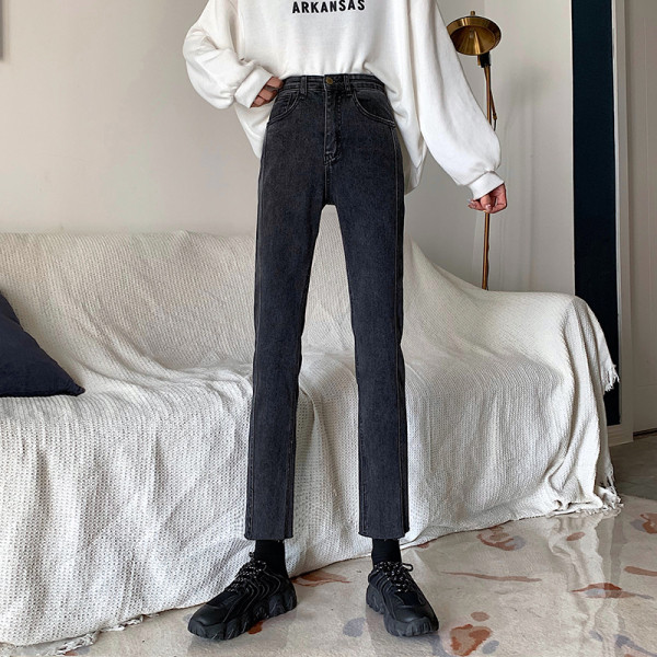 Blugi de primăvară de damă cu talie înaltă