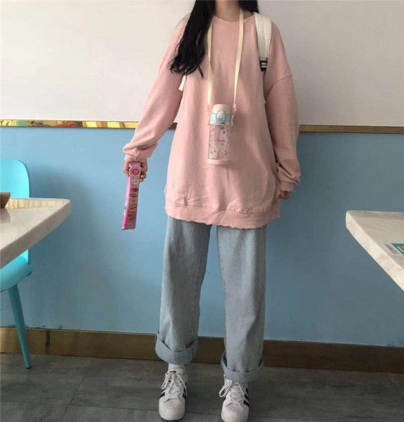 Дамски широки дънки с висока талия ретро стил