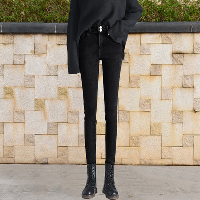 Γυναικεία τζιν casual με ψηλή μέση σε τρία χρώματα