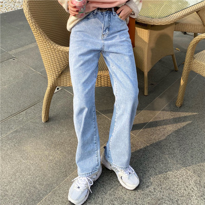 Γυναικεία τζιν ρετρό στυλ με τσέπες και ψηλή μέση