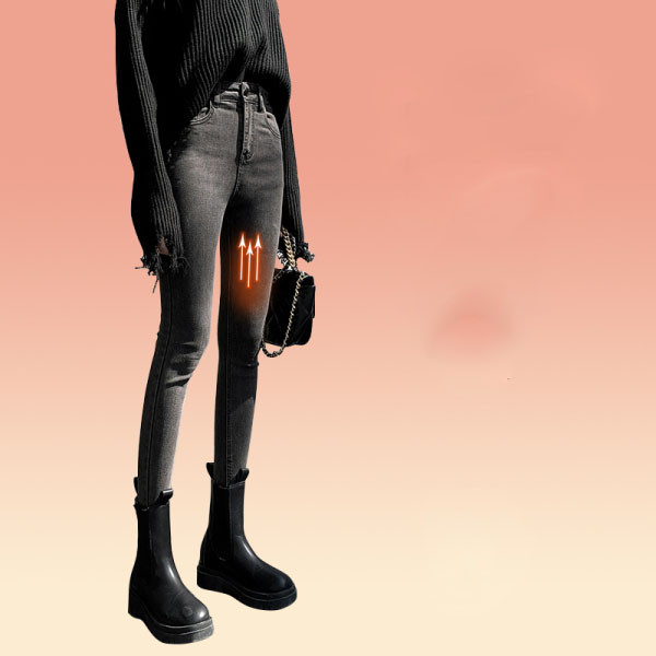 Дамски дънки Slim модел с джобове