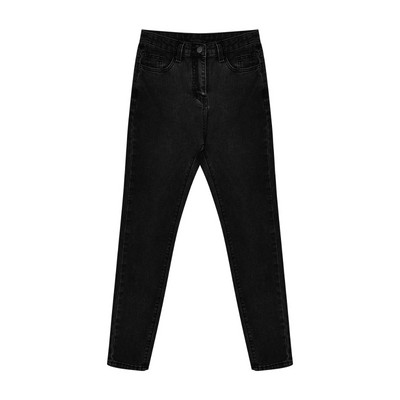 Pantaloni drepti cu talie inalta