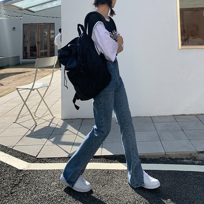 Νέο μοντέλο γυναικεία τζιν με υψηλή μέση σε μπλε και μαύρο χρώμα