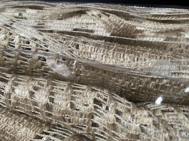 Дълго перде дантела с ширит лента Uncja, E 364, 150x250 cm, 100% Полиестер, Златист