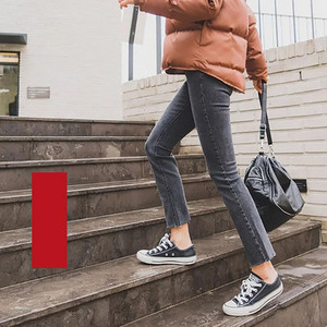 Moodsad kõrge vöökohaga naiste teksad pikkusega -9/10