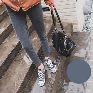 Moodsad kõrge vöökohaga naiste teksad pikkusega -9/10