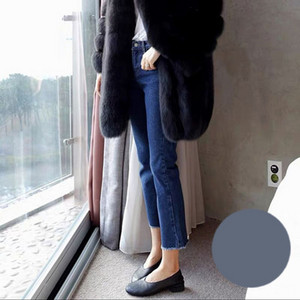 Moodsad kõrge vöökohaga naiste teksad pikkusega -9/10