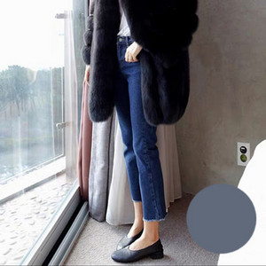 Moodsad kõrge vöökohaga naiste teksad pikkusega -9/10