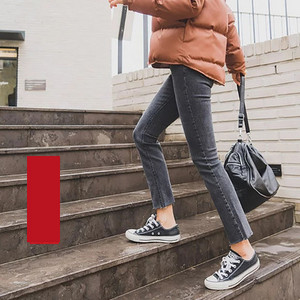 Moodsad kõrge vöökohaga naiste teksad pikkusega -9/10