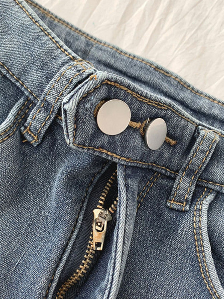 Naujo modelio moteriški džinsai su šiltu pamušalu ir aukštu juosmeniu