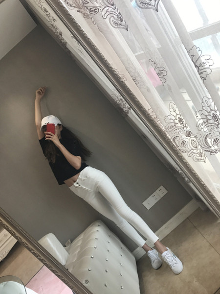 Дамски ежедневни дънки Slim модел с джобове