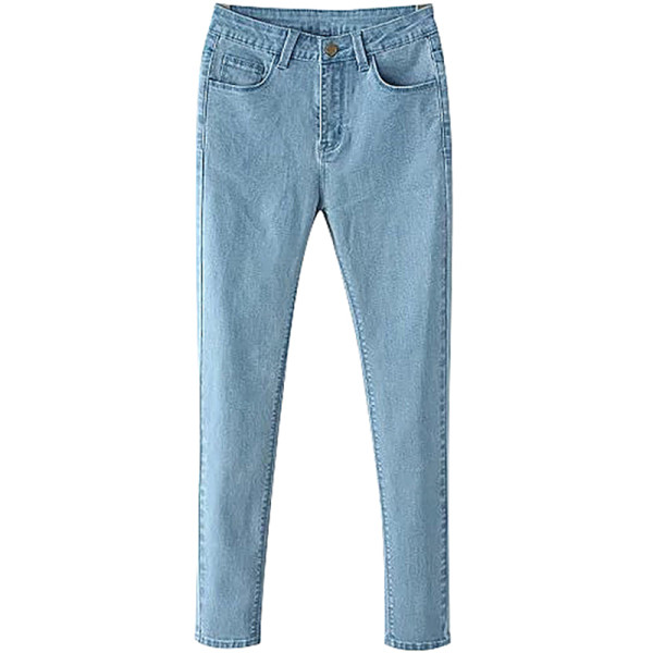 Дамски ежедневни дънки Slim модел с джобове