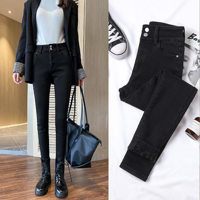 Novi model zimskih ženskih traperica s mekom podstavom - visoki struk