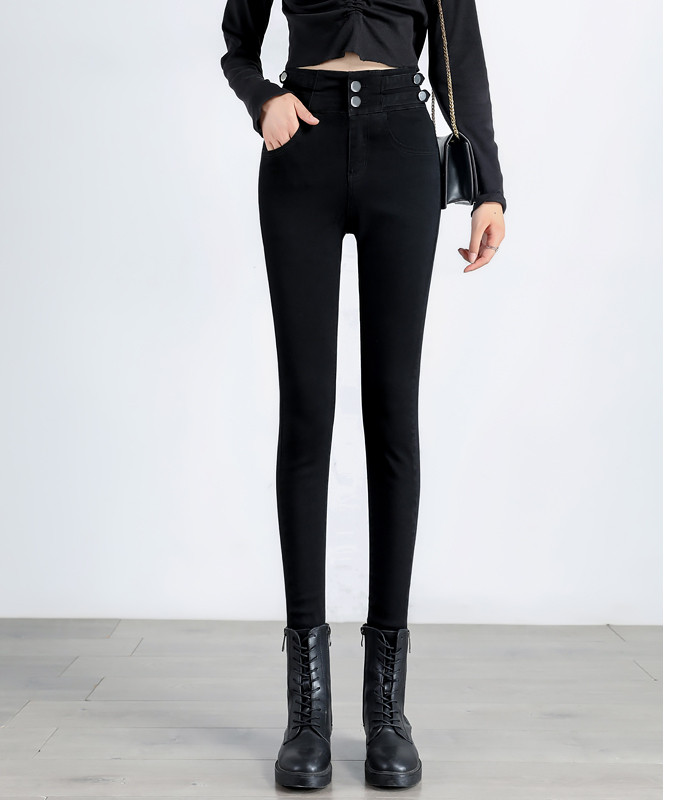 Дамски вталени дънки с висока талия подходящи за ежедневието