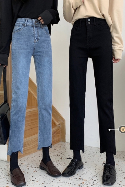 Moderne ženske traperice poderanih motiva dužine 9/10