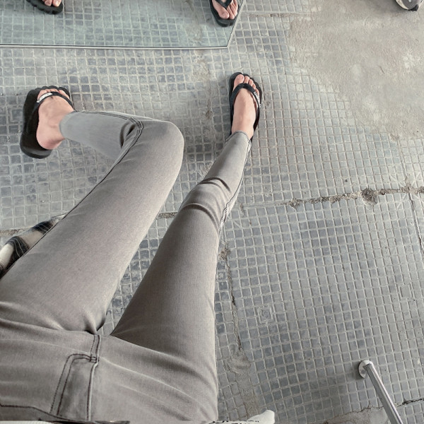 Дамски дънки Slim модел с  висока талия