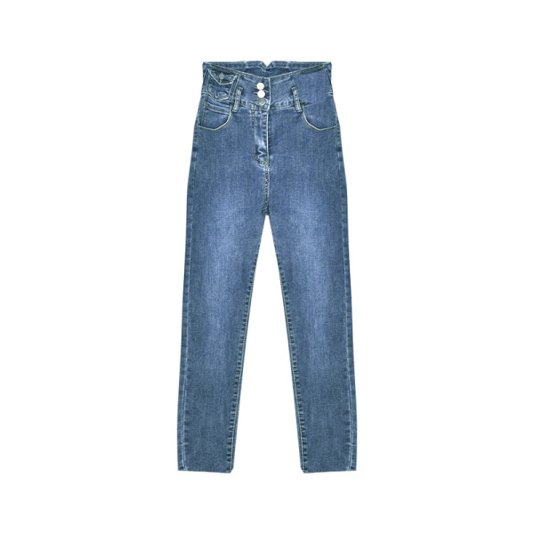 Модерни дамски дънки с висока талия -Slim модел