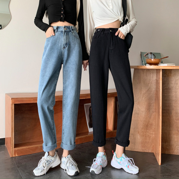 Moodsad kõrge vöökohaga naiste teksad – kaks värvi