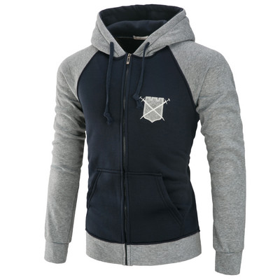 Ανδρικό casual φούτερ με στερέωση και κουκούλα