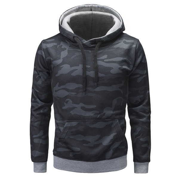 Μοντέρνο φούτερ με σχέδιο καμουφλάζ χωρίς στερέωση